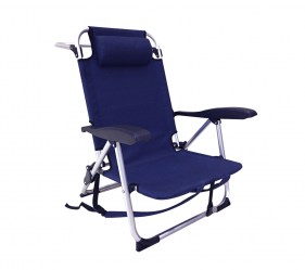 Καρέκλα Παραλίας Pvc Μπλέ Χρώμα 67x60x22/76,5 Υ cm Papillon 54689