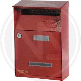 Γραμματοκιβώτιο Μεταλλικό Εξωτερικού Χώρου Κόκκινο 210x325x85mm 93944 Maurer